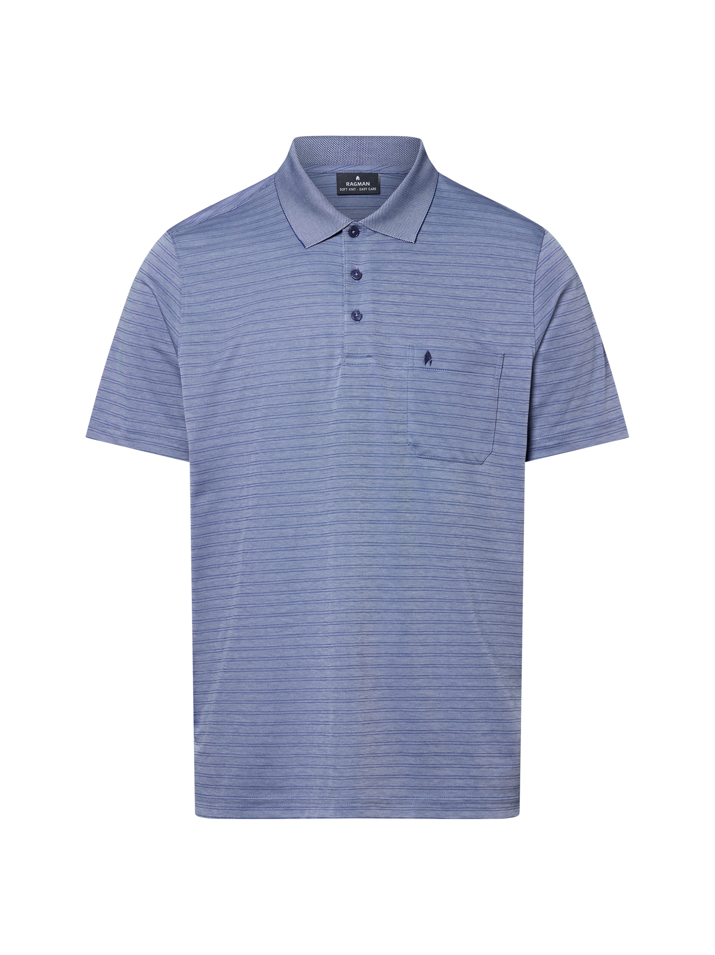 Ragman Poloshirt in Blau: Vorderseite