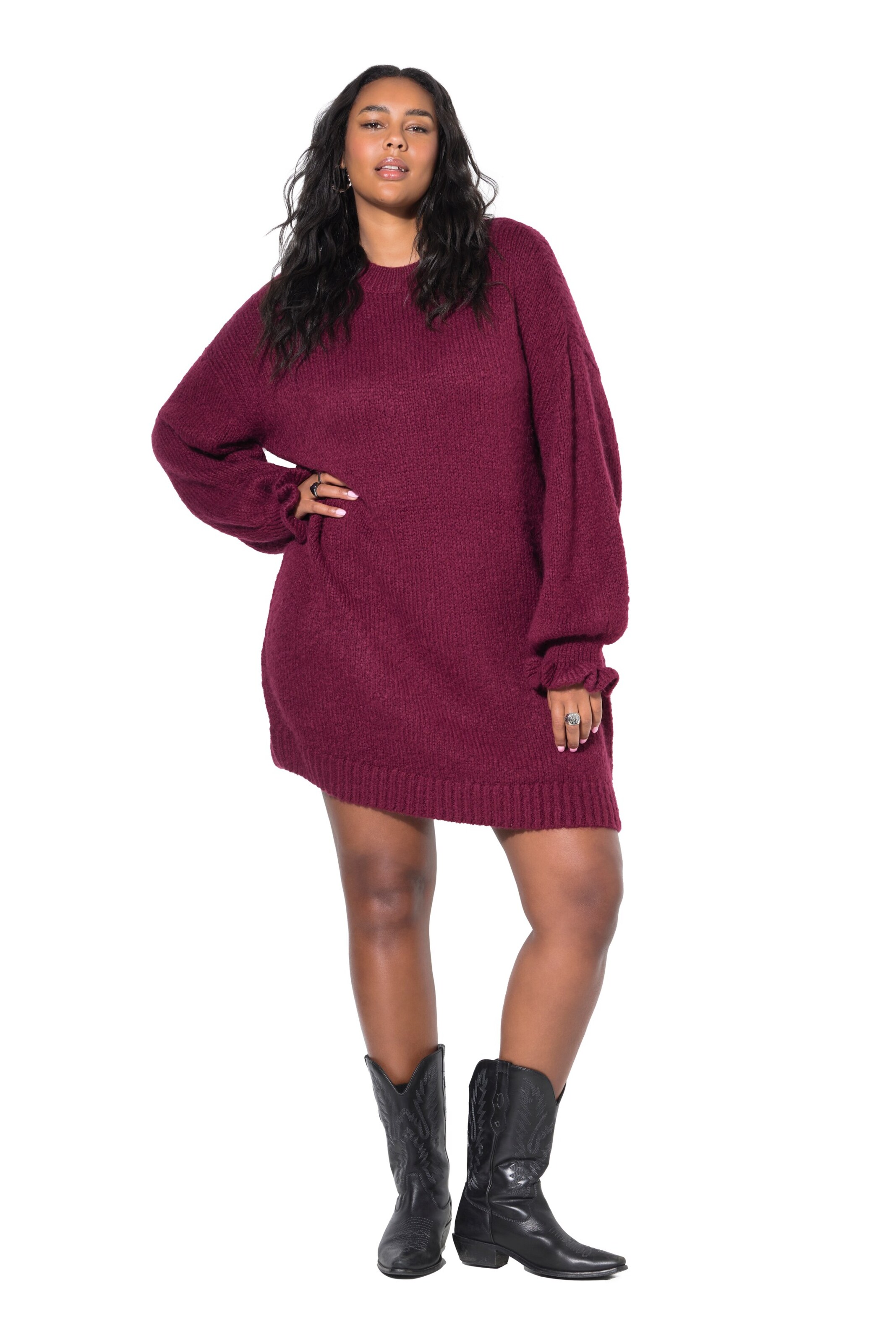 Studio Untold Knit dress in Red: front
