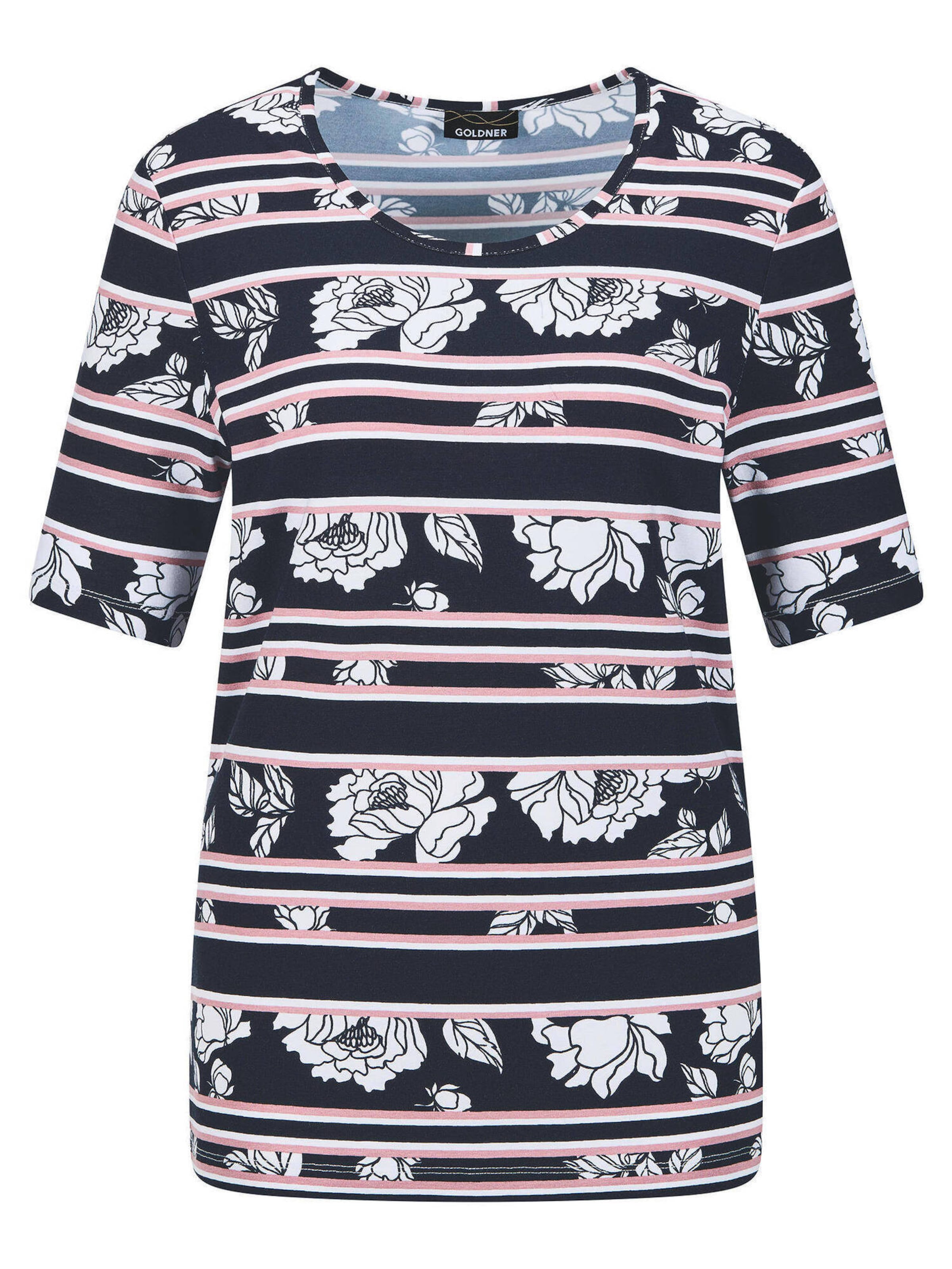 Goldner Shirt in Marine blue / Mottled white, Item view