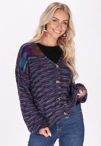 Cardigan IZIA en violet : devant