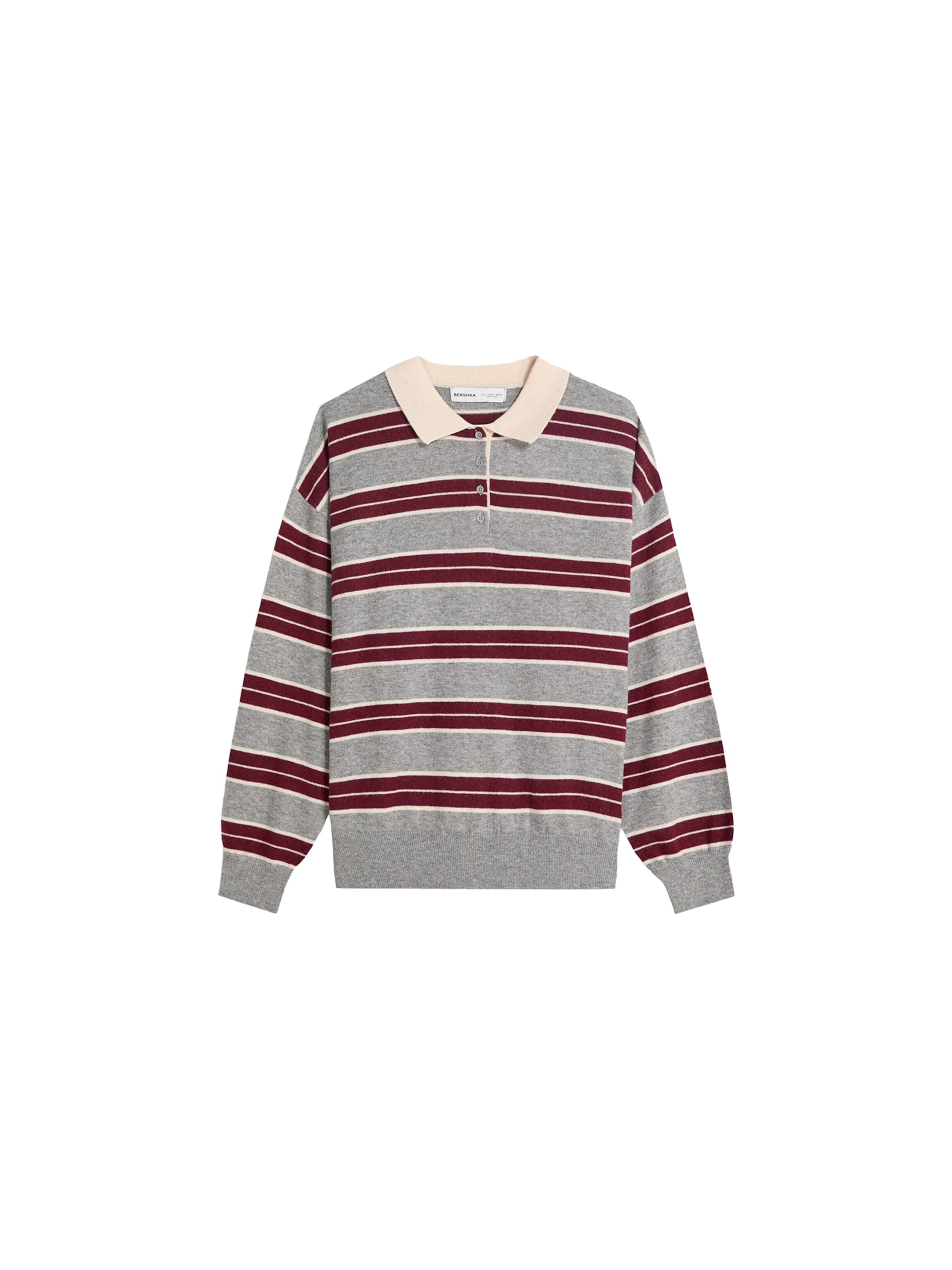 BershkaPulover - crvena boja: prednji dio