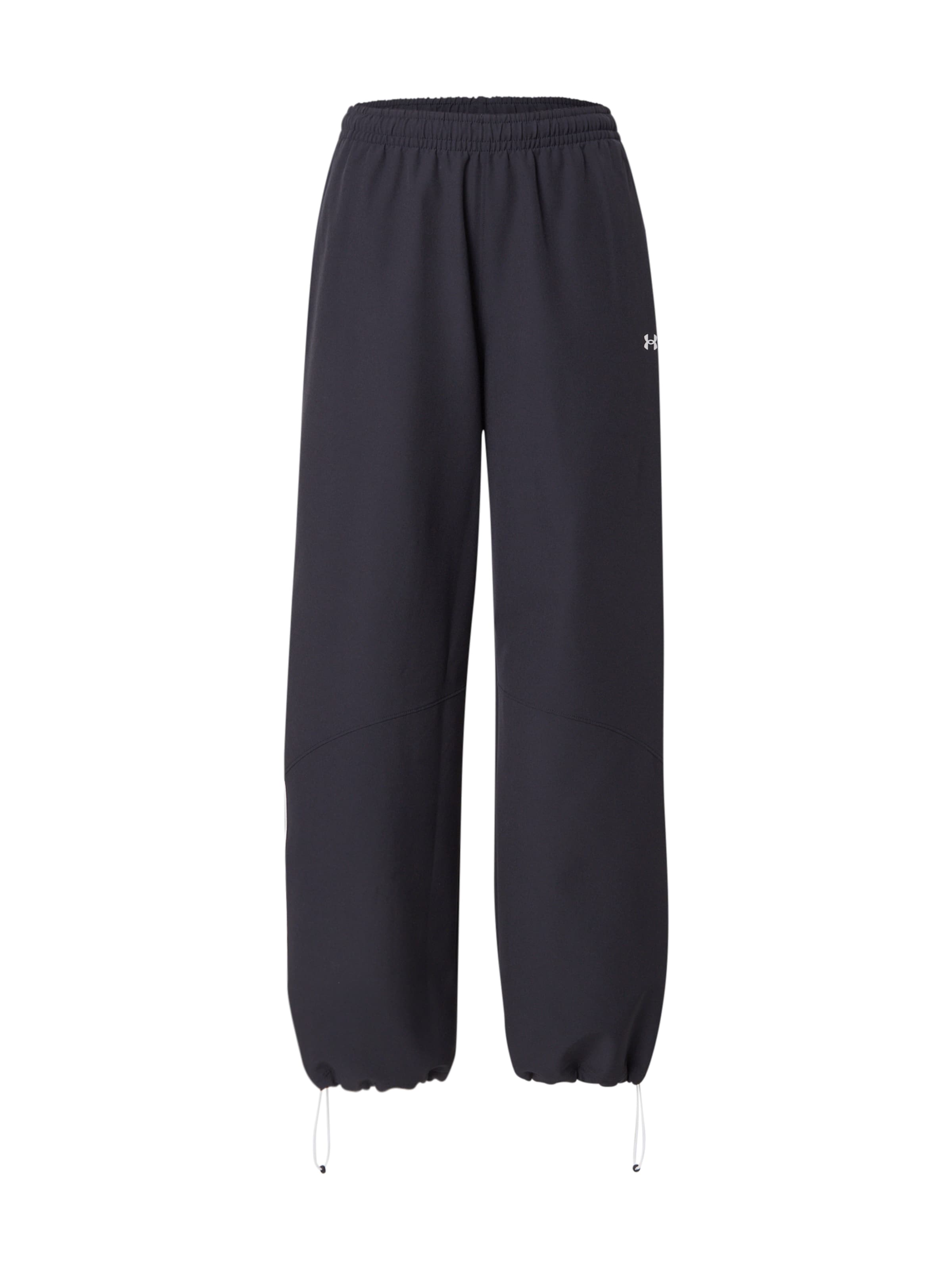 UNDER ARMOURLoosefit Sportske hlače 'Rival Swoven' - crna boja: prednji dio