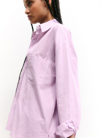 Pull&Bear Pajama shirt in Pink