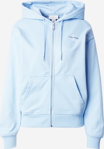 Giacca di felpa di Calvin Klein Jeans in blu: frontale