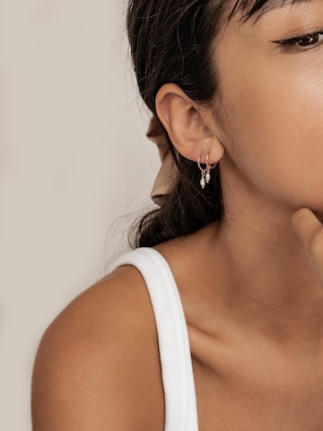 Boucles d'oreilles 'Classic Pearl' Hey Happiness en or