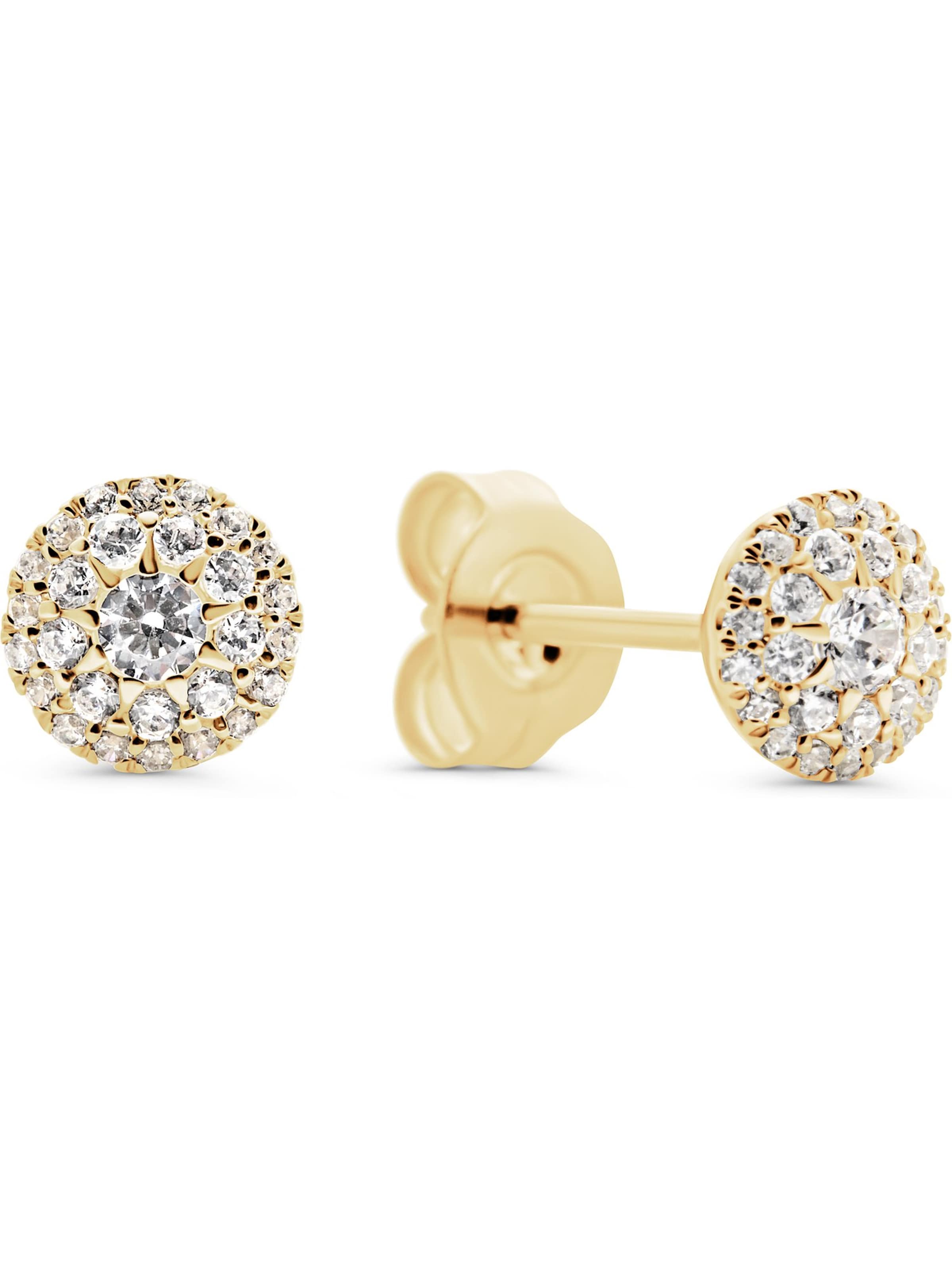 CHRIST Ohrringe in Gelb: Vorderseite