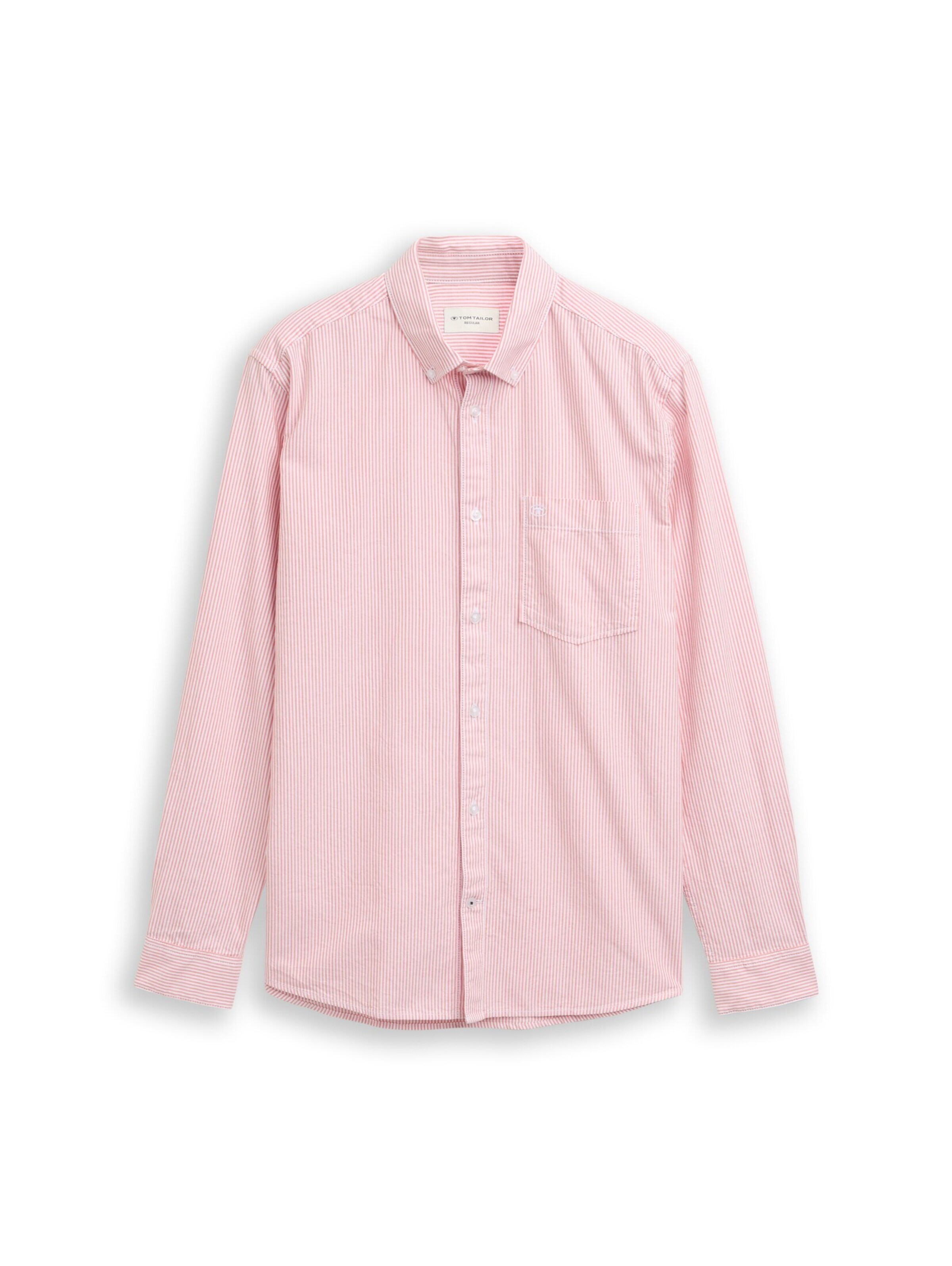 TOM TAILOR Button Up Shirt in Orange: front