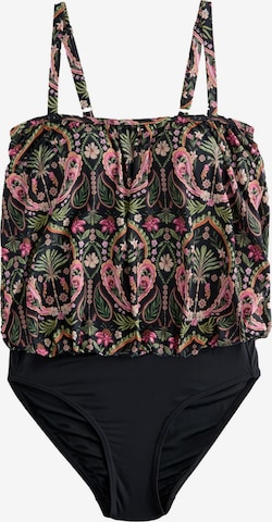 NextT-shirt Jednodijelni kupaći kostim - crna boja: prednji dio