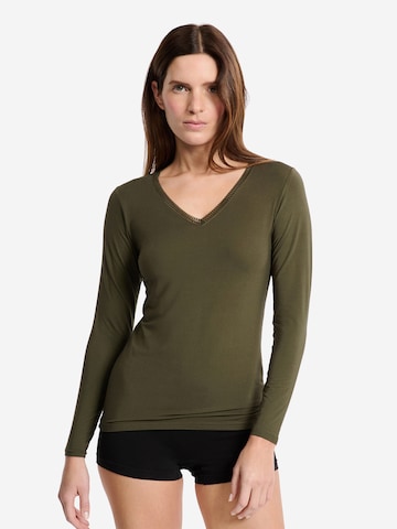 ETAM Slaapshirt 'Warme Up Lace' in Groen: voorkant