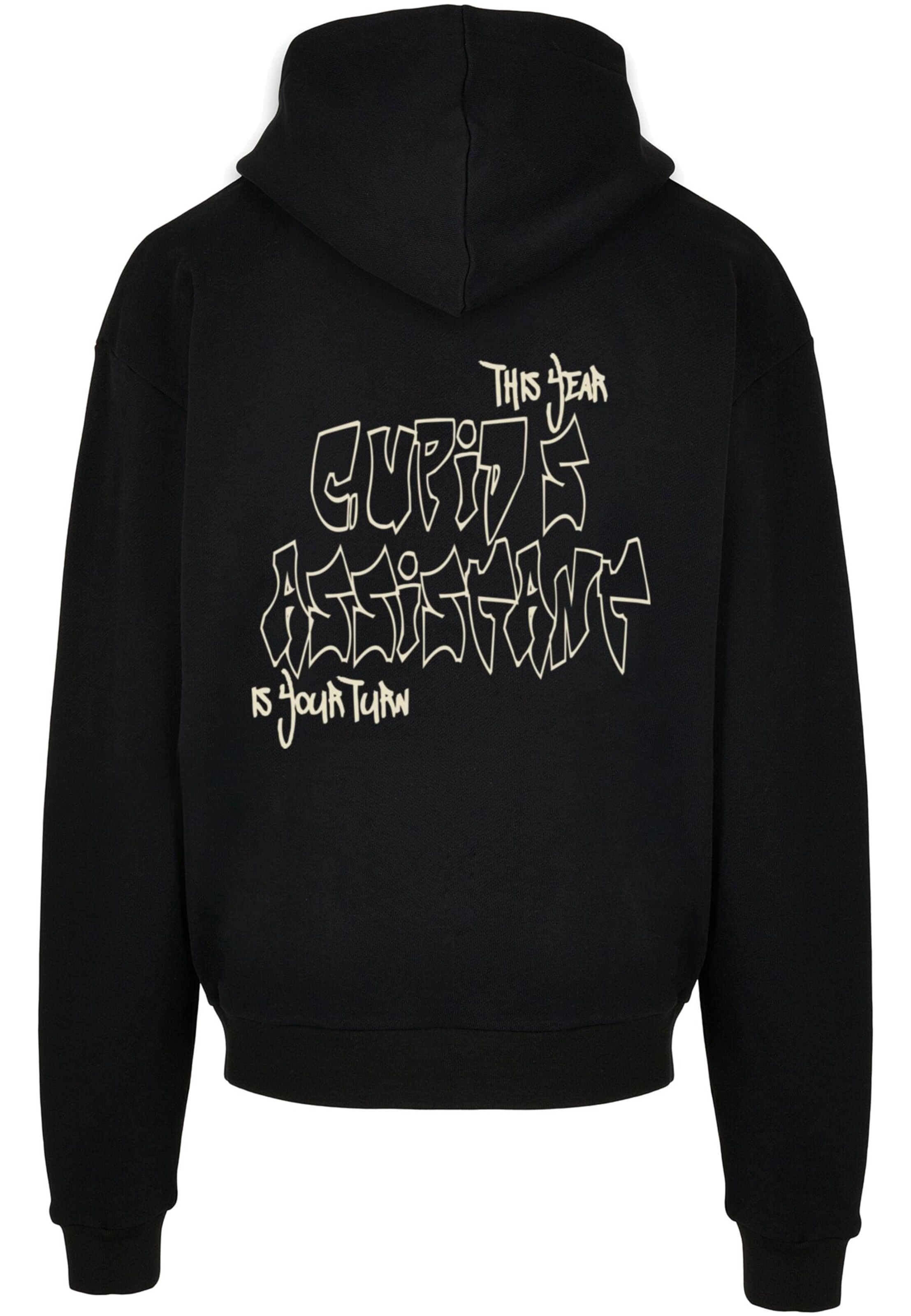 Merchcode Sweatshirt 'Cupid´s Assistant' in Zwart