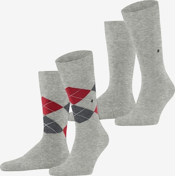 BURLINGTON Socks 'Everyday Argyle Mix 2-Pack' in Grey: front