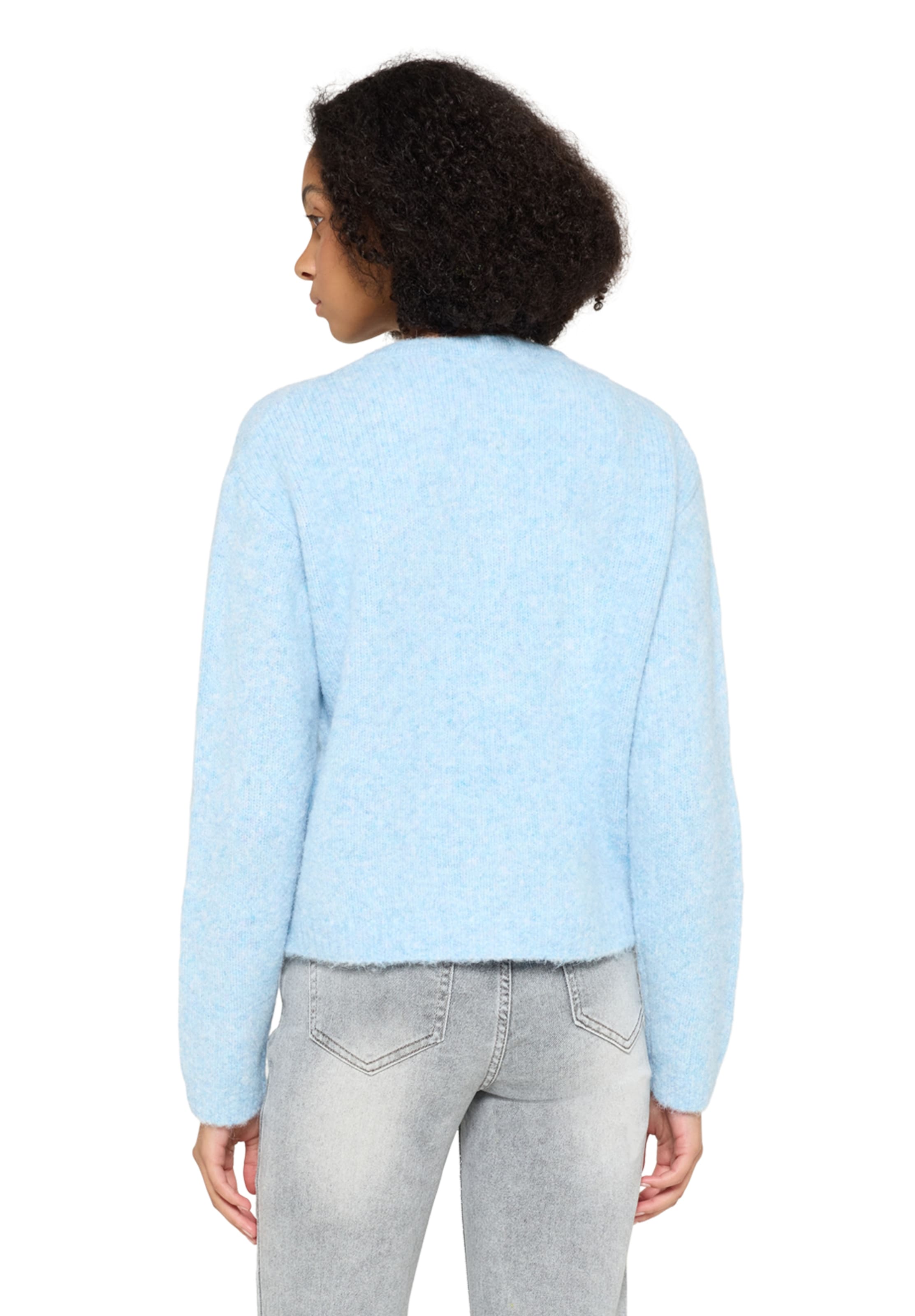 Cartoon Strickjacke in Blau