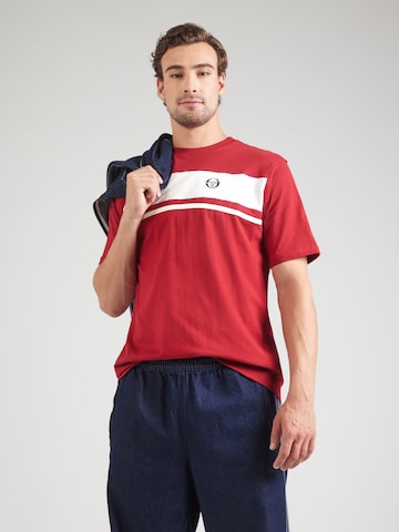 T-Shirt Sergio Tacchini en rouge : devant