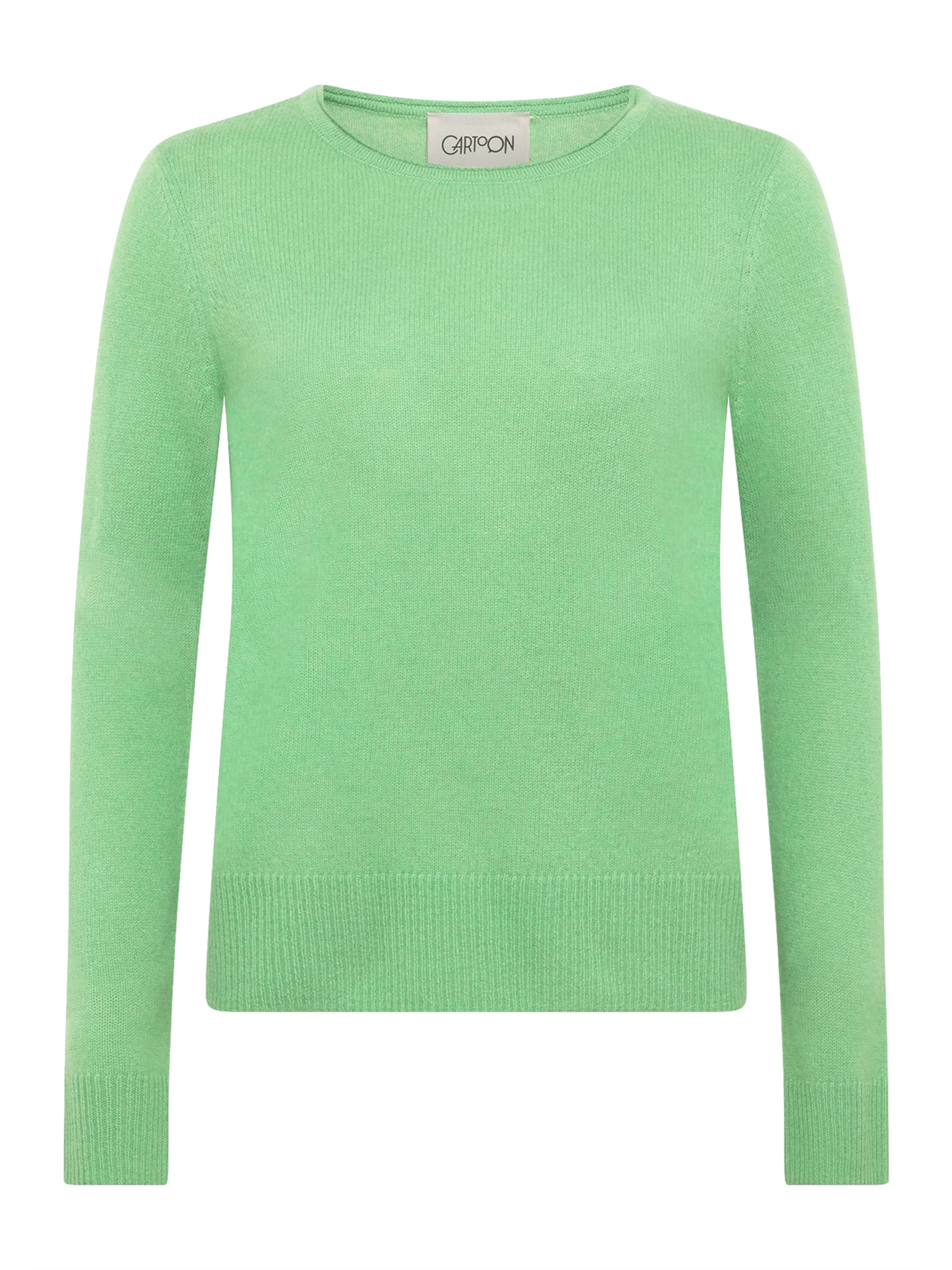 Pull-over Cartoon en vert : devant