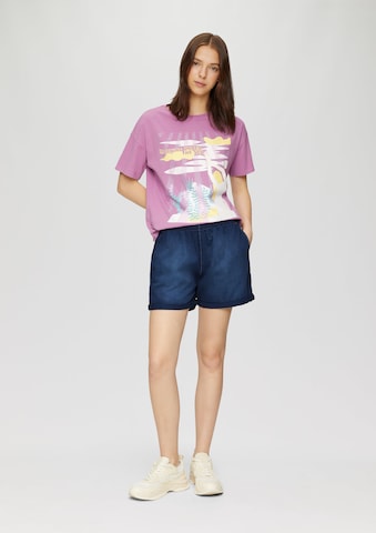 QS Wide leg Broek in Blauw
