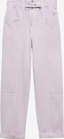 MANGO Normalny krój Spodnie 'Camila' w kolorze fioletowy: przód
