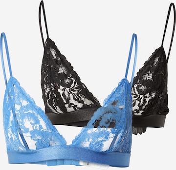 WEEKDAY Triangel BH 'Gigi' in Blauw: voorkant