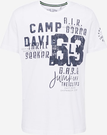 CAMP DAVID Shirt in White: front