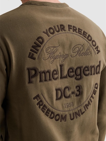 PME Legend Sweatshirt 'Sweatshirt in peached fleece with artwork' i grøn