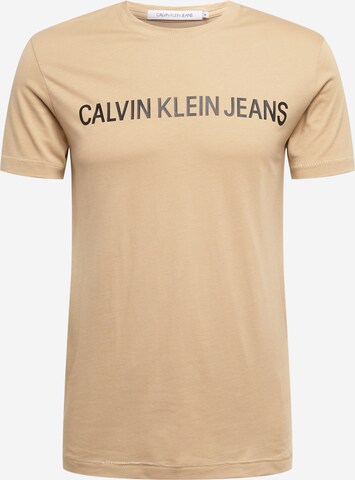 Calvin Klein Jeans T-Shirt in Beige: predná strana