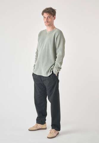 Cleptomanicx Longsleeve 'Boxy Crewneck Thermal' in Braun
