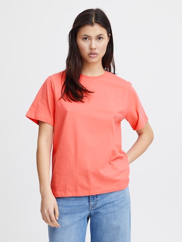 ICHI T-shirt 'PALMER' i orange: framsida