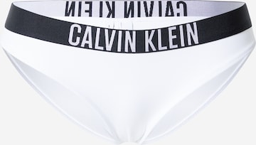 Calvin Klein Swimwear سروال بيكيني بلون أبيض: الأمام