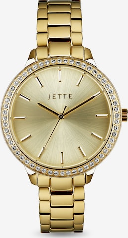 JETTE Analoguhr in Gold: Vorderseite