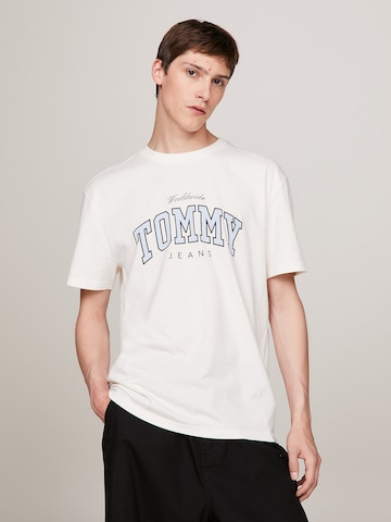 Tommy Jeans Tričko 'Varsity' – bílá: přední strana