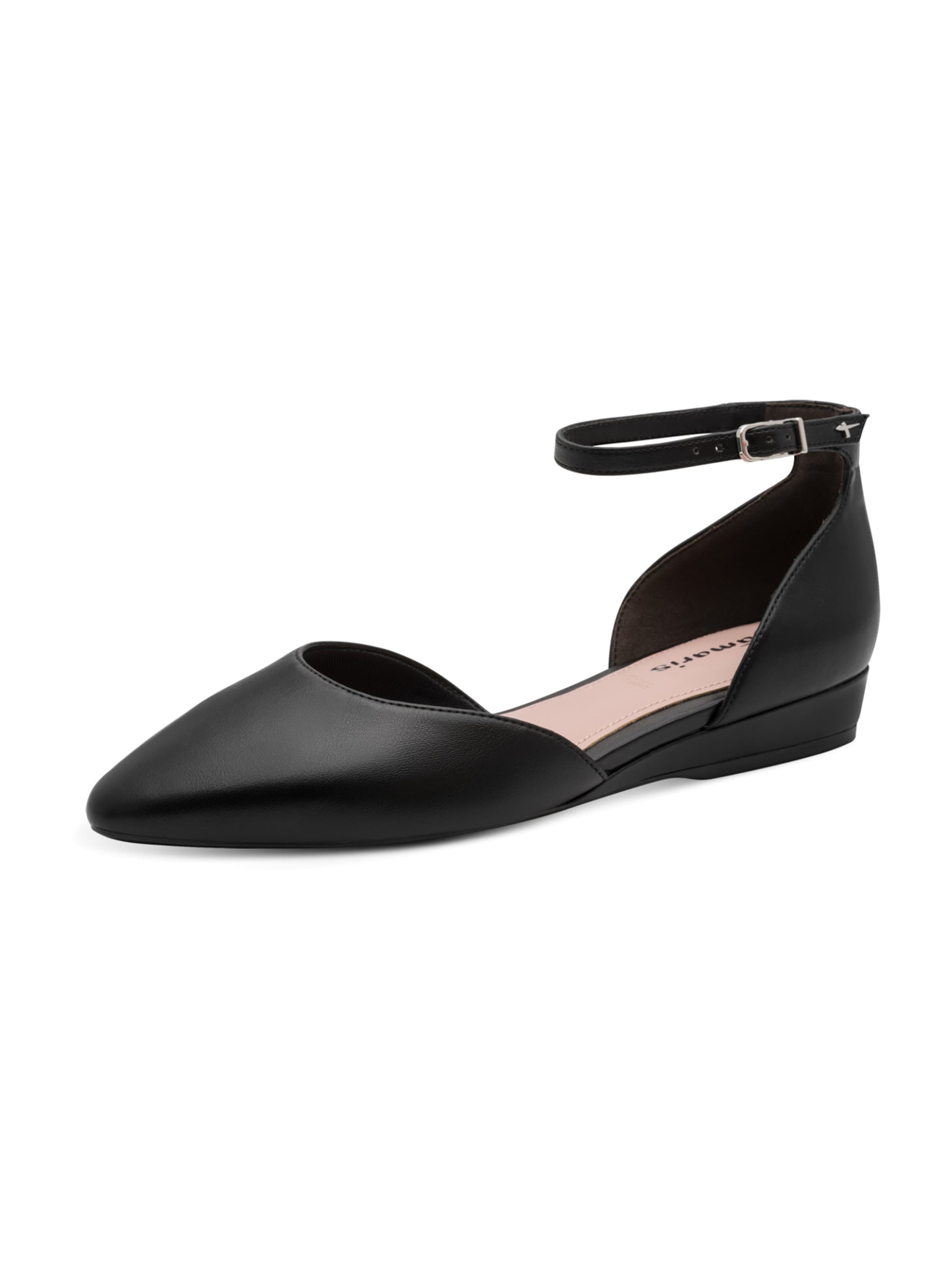 Tamaris Balerinka z rzemykiem w kolorze czarny: przód