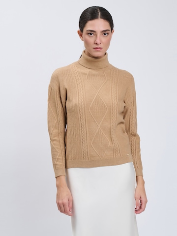 Influencer - Jersey en marrón: frente