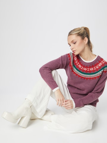 PIECES Sweater 'SOFIA' in Red