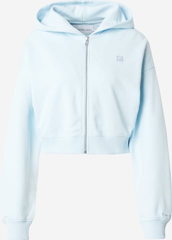 Calvin Klein Jeans - Sudadera con cremallera en azul: frente