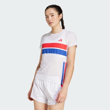 ADIDAS PERFORMANCE Performance shirt 'Adizero Retro' in White: front