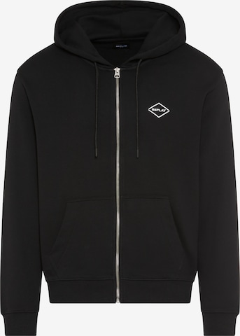Veste de survêtement REPLAY en noir : devant