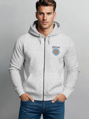 Neverless Zip-Up Hoodie 'Maui' in Grey
