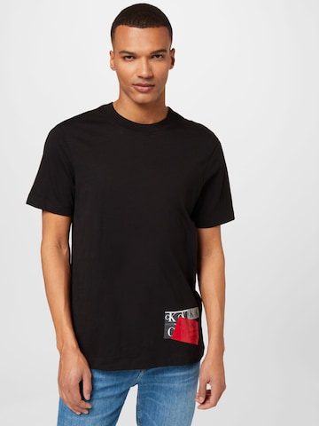 T-Shirt Calvin Klein Jeans en noir : devant