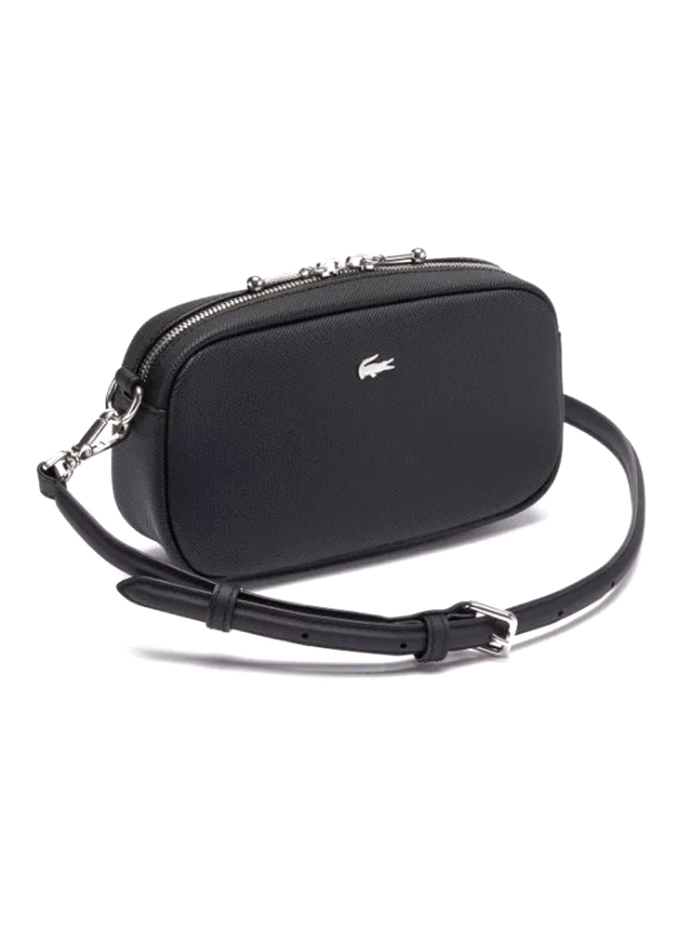 Borsa a tracolla 'CROSSOVER BLACK' di LACOSTE in nero