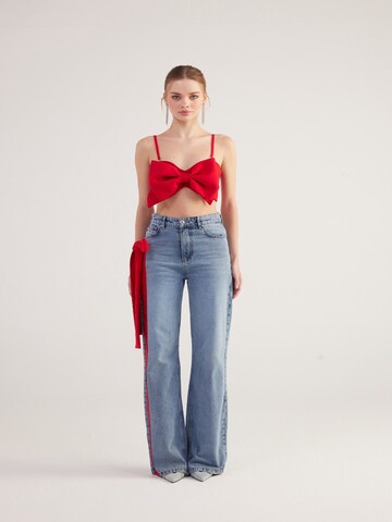 HOLLY LOLLY Wide leg Jeans in Blue: front