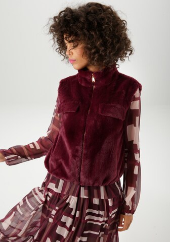 Aniston CASUAL Vest in Red: front