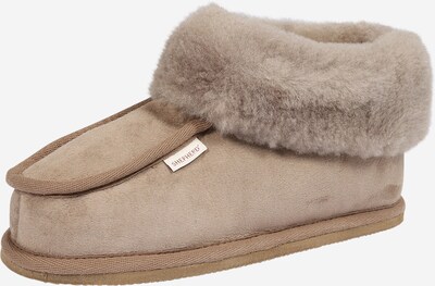 SHEPHERD OF SWEDEN Pantoufle 'LENA' en taupe, Vue avec produit
