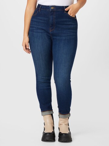 River Island Plus - Skinny Vaquero 'SPHINX' en azul: frente