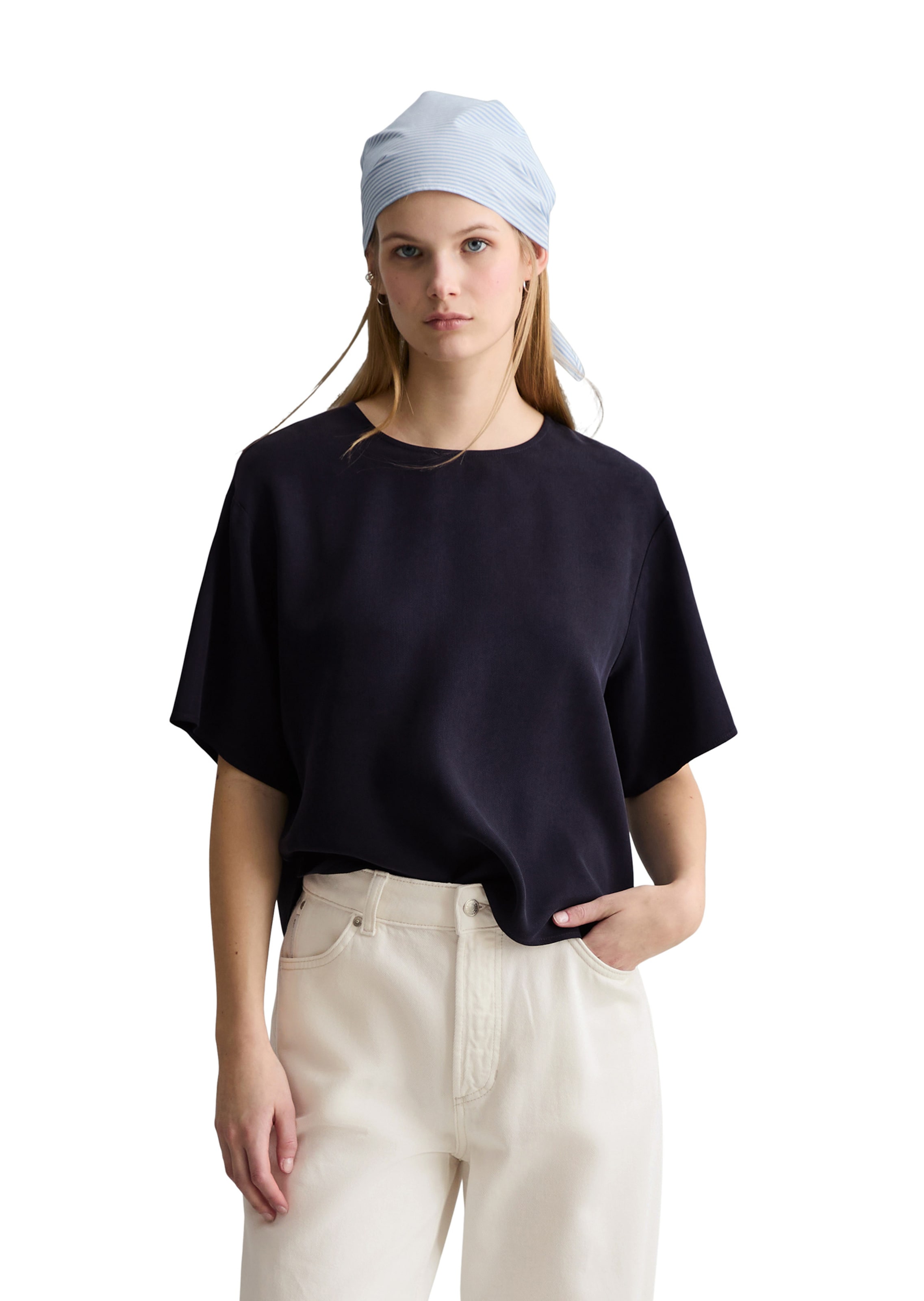 Marc O'Polo DENIM Bluse in Blau: Vorderseite