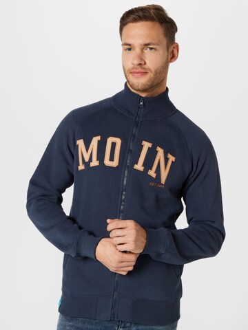 Derbe Sweatjacke in Blau: Vorderseite