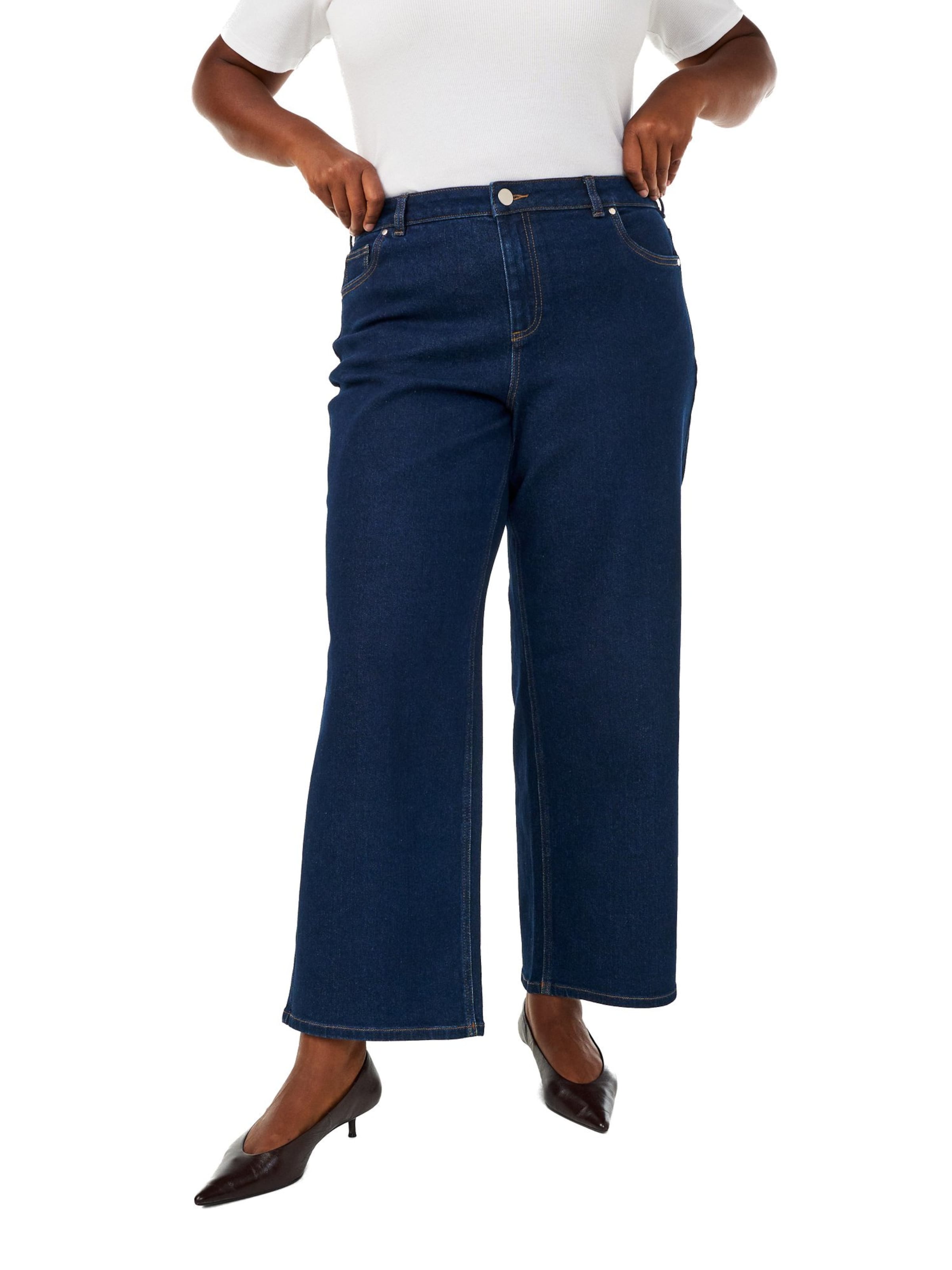 regular Jeans 'Myra Fit' di Zizzi in blu: frontale