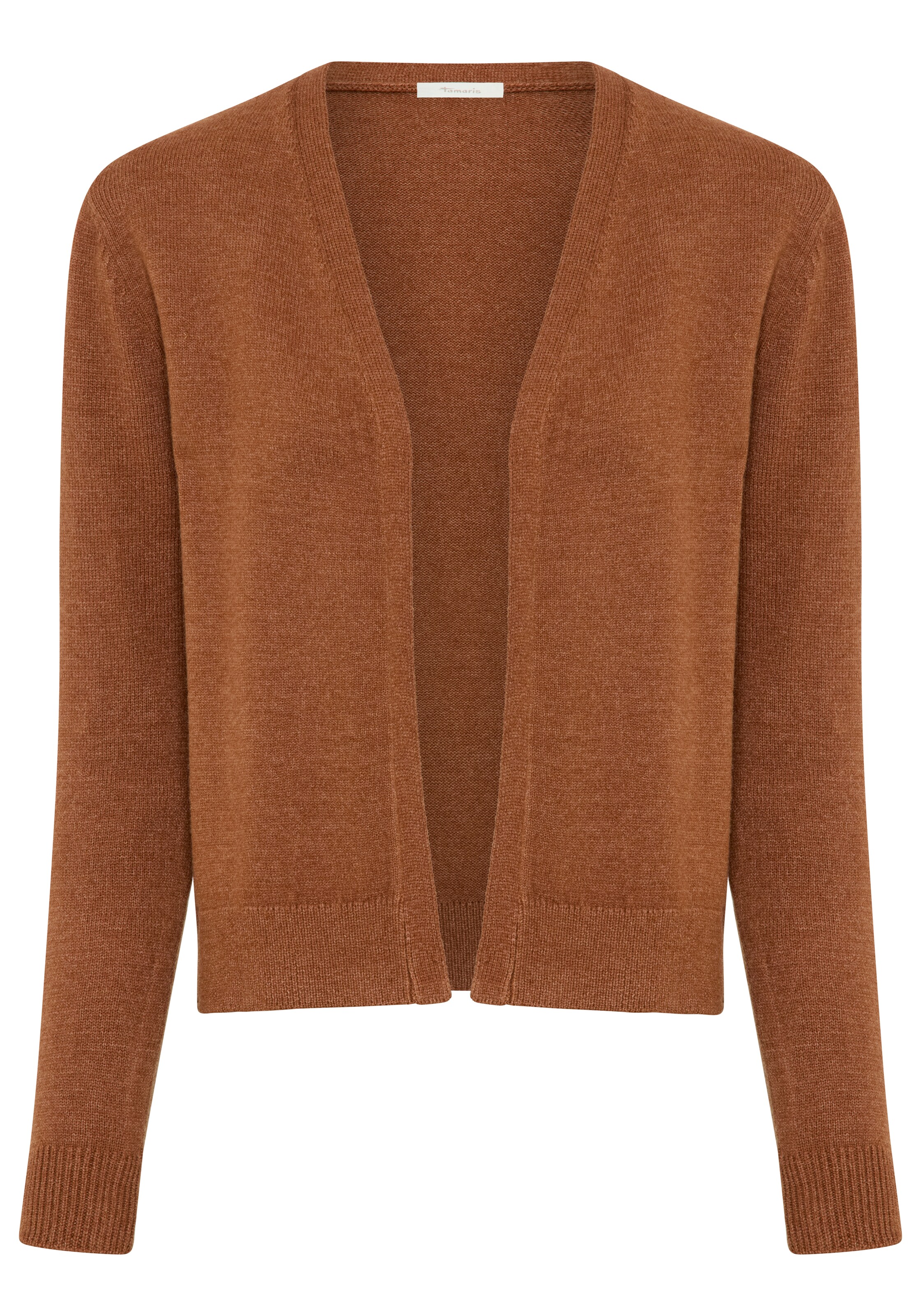 Tamaris Knit Cardigan in Brown: front