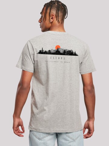 F4NT4STIC Shirt 'Escape Discover the World Asian Town' in Grijs