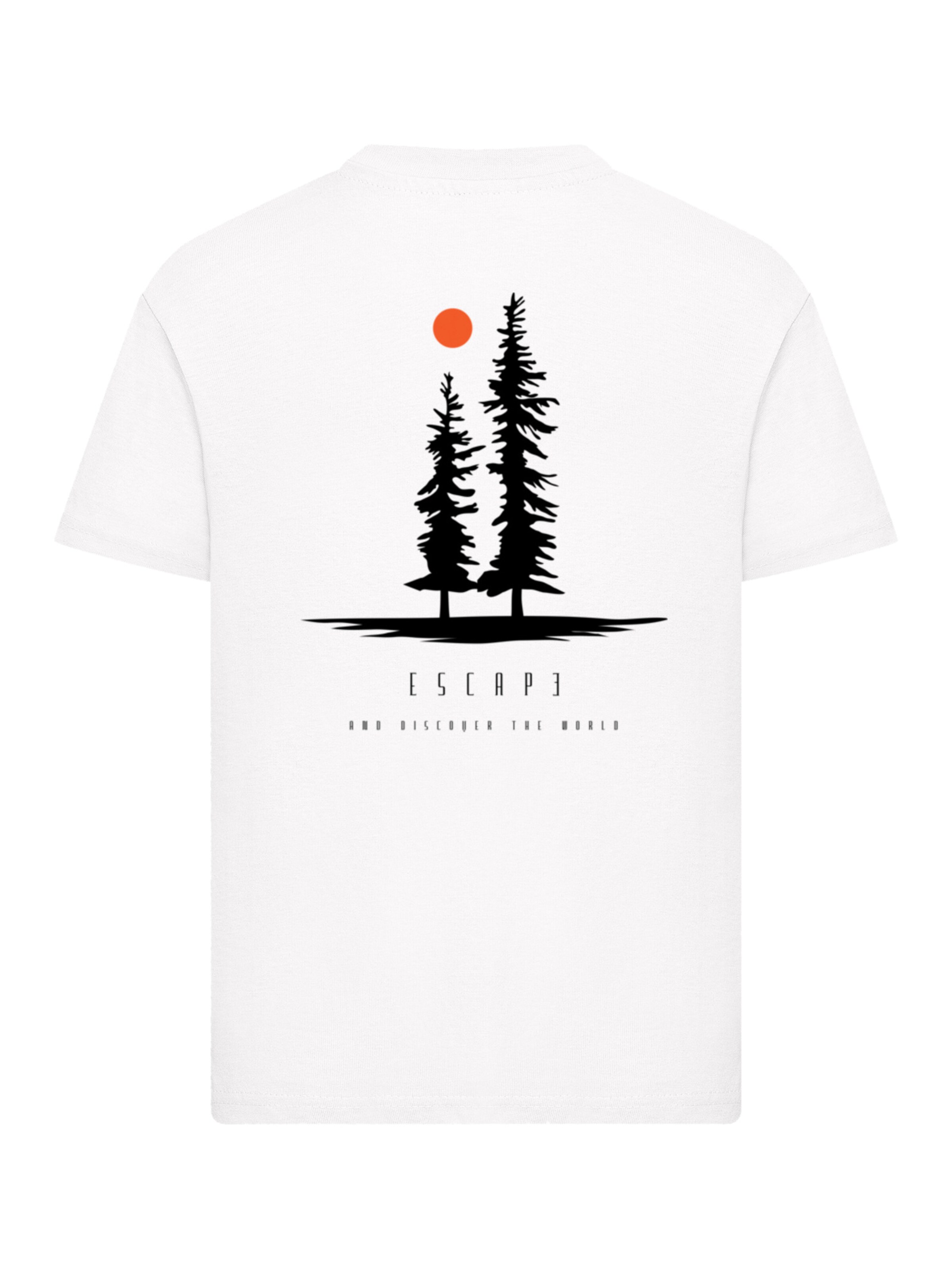 T-Shirt 'Escape Discover the World Pinetree' F4NT4STIC en blanc