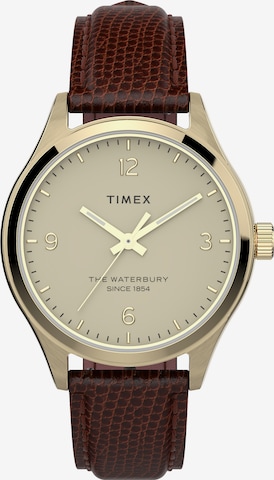 TIMEX Analogt ur 'Waterbury Heritage Collection' i brun: forside
