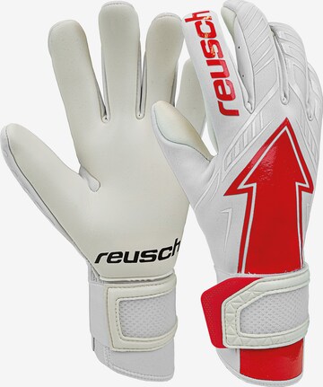 REUSCH Athletic Gloves in White: front